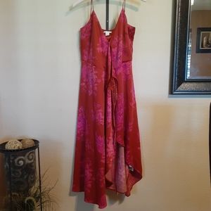 H&M pink and red dress with flowers.